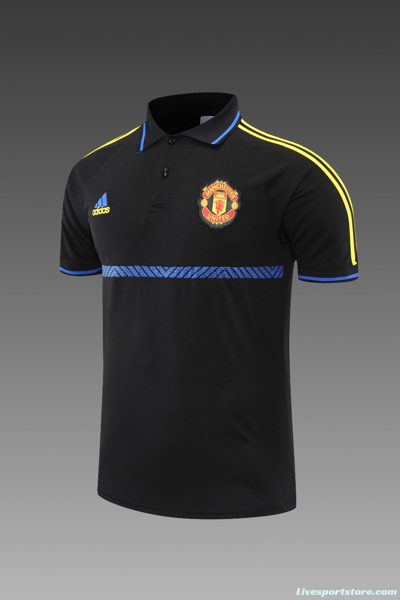 Manchester United POLO kit black and blue stripes(not supported to be sold separately)