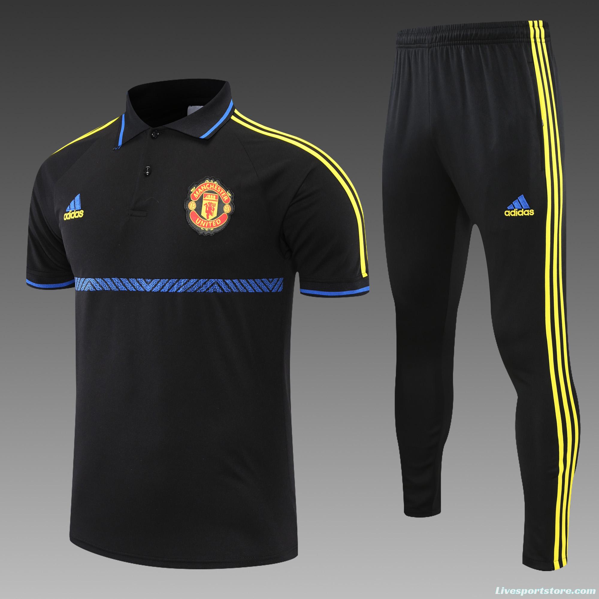 Manchester United POLO kit black and blue stripes(not supported to be sold separately)