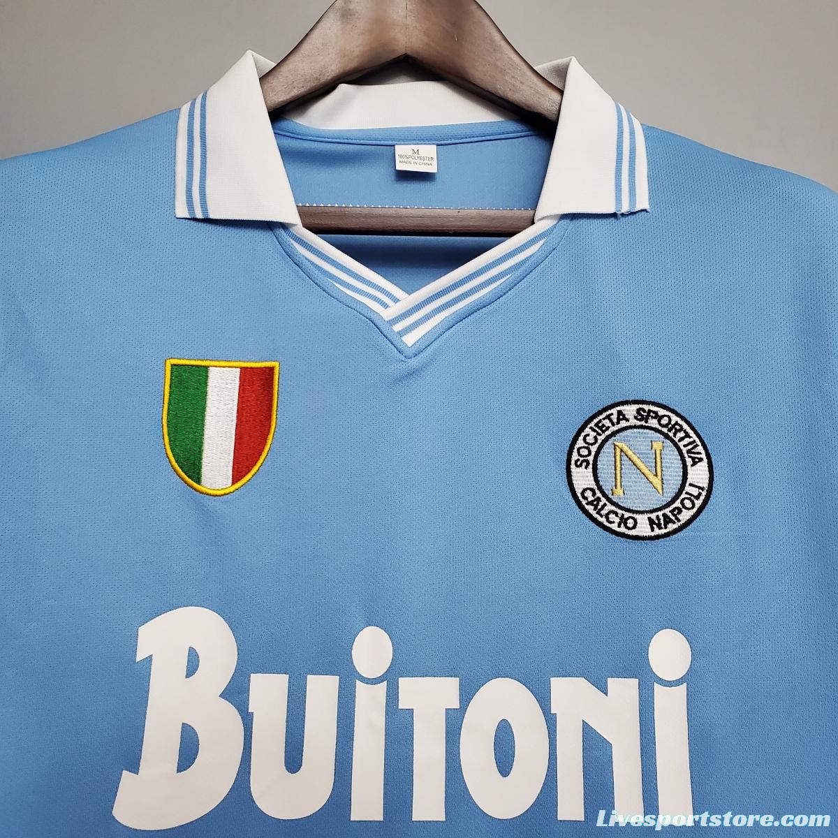 Retro Napoli 86/87 home Soccer Jersey