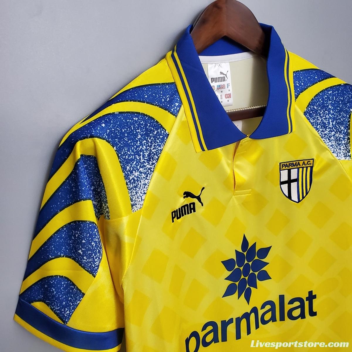 Retro Parma 95/97 Yellow Soccer Jersey