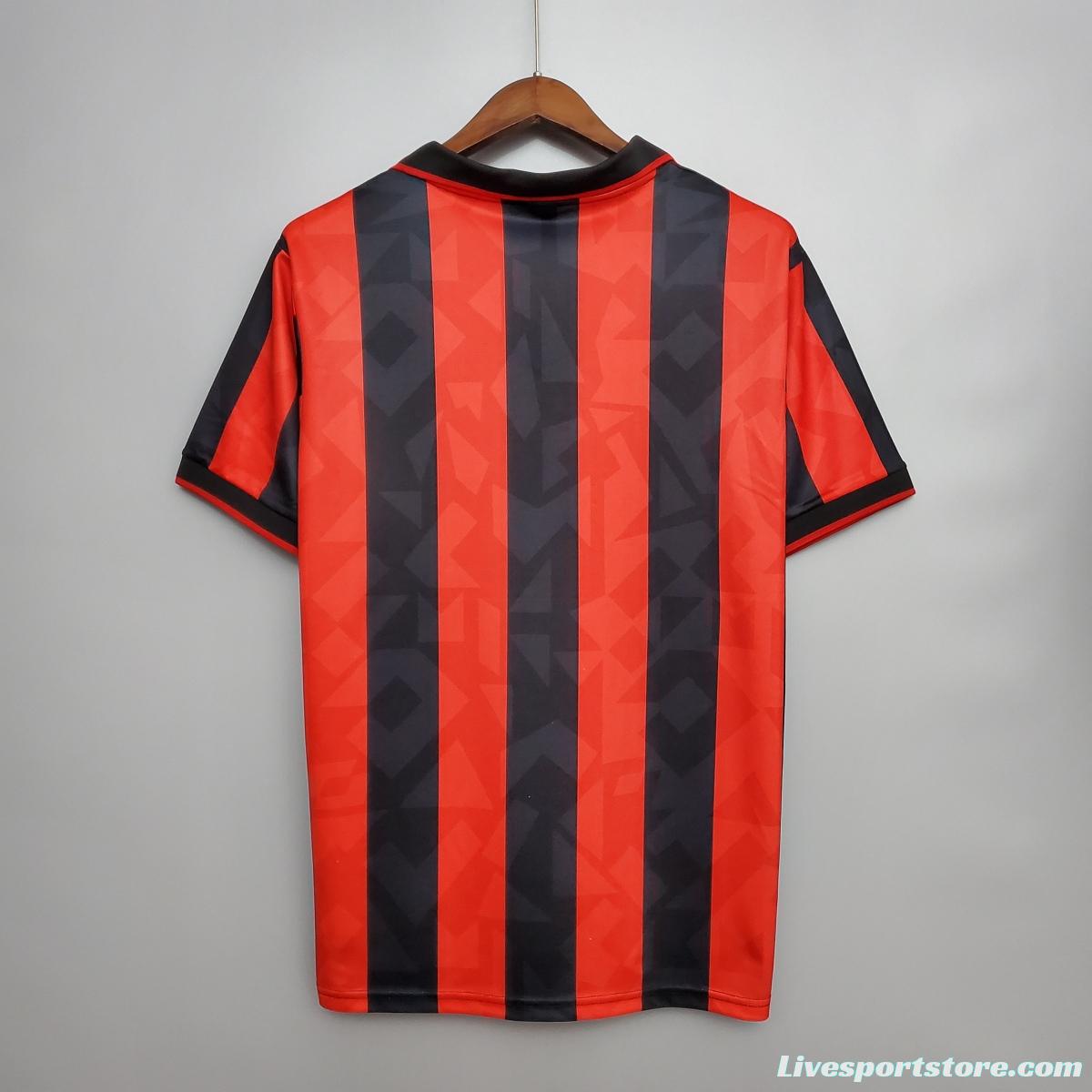 Retro 93/94 AC Milan home Soccer Jersey