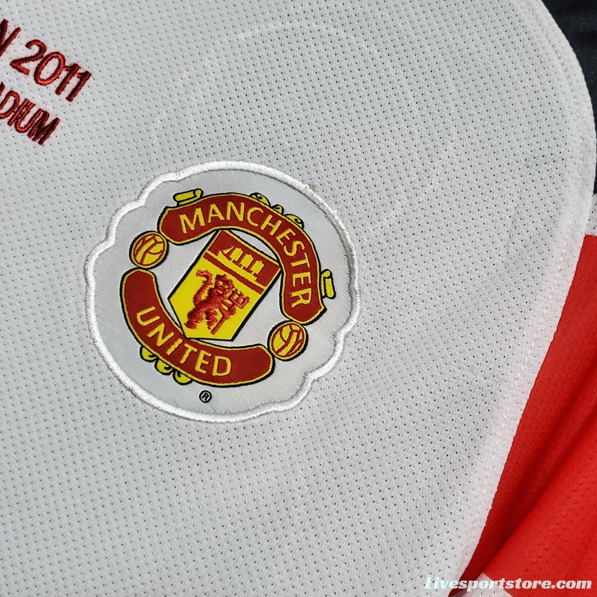 Retro 10/11 Manchester United in the Champions League version away Soccer Jersey