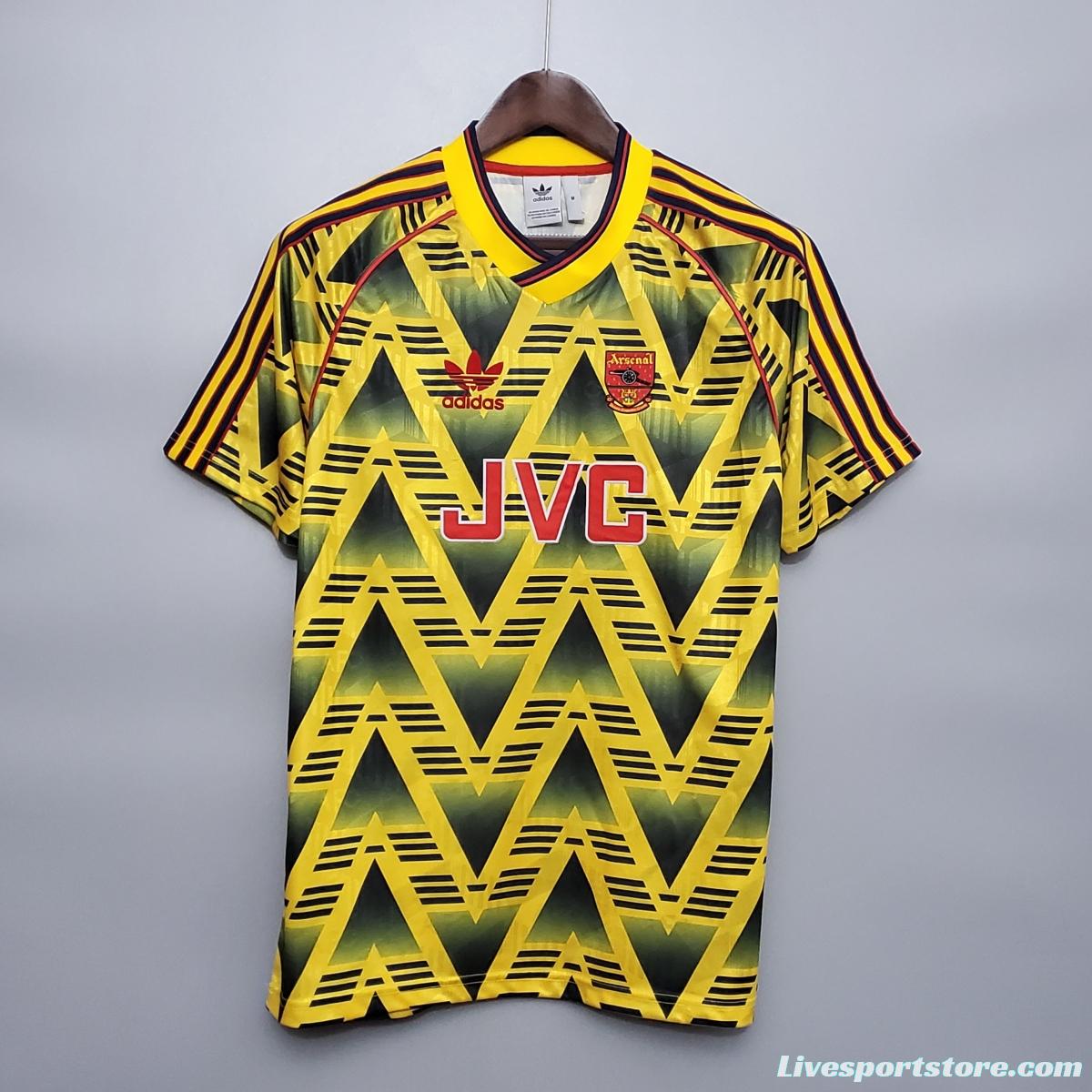 Retro 91/93 Arsenal away Soccer Jersey