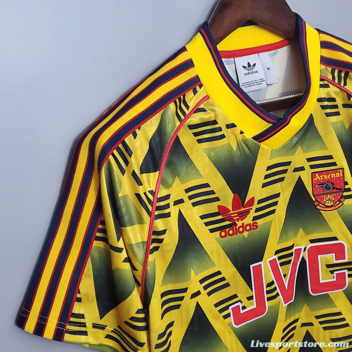 Retro 91/93 Arsenal away Soccer Jersey