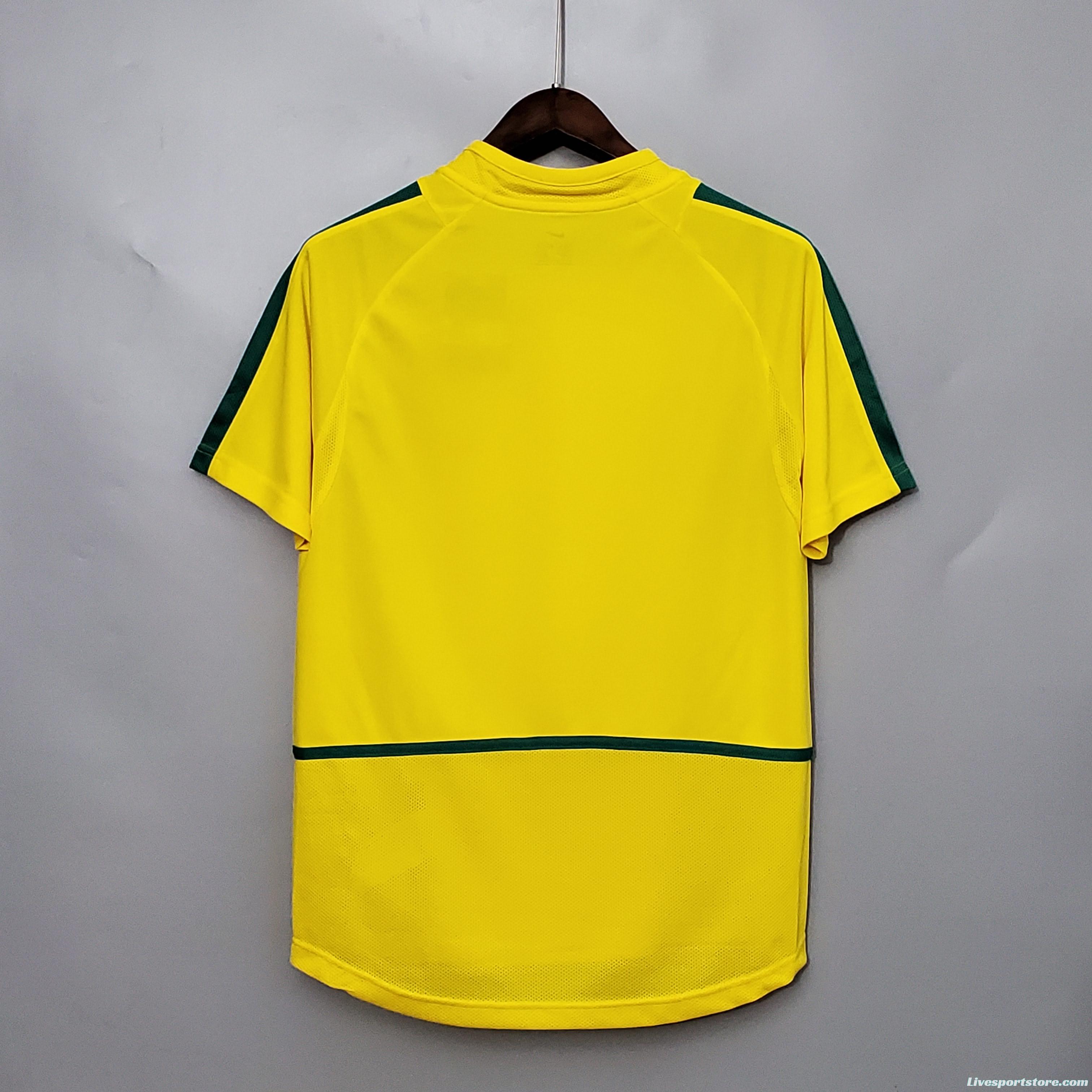 Retro 2002 Brazil home Soccer Jersey