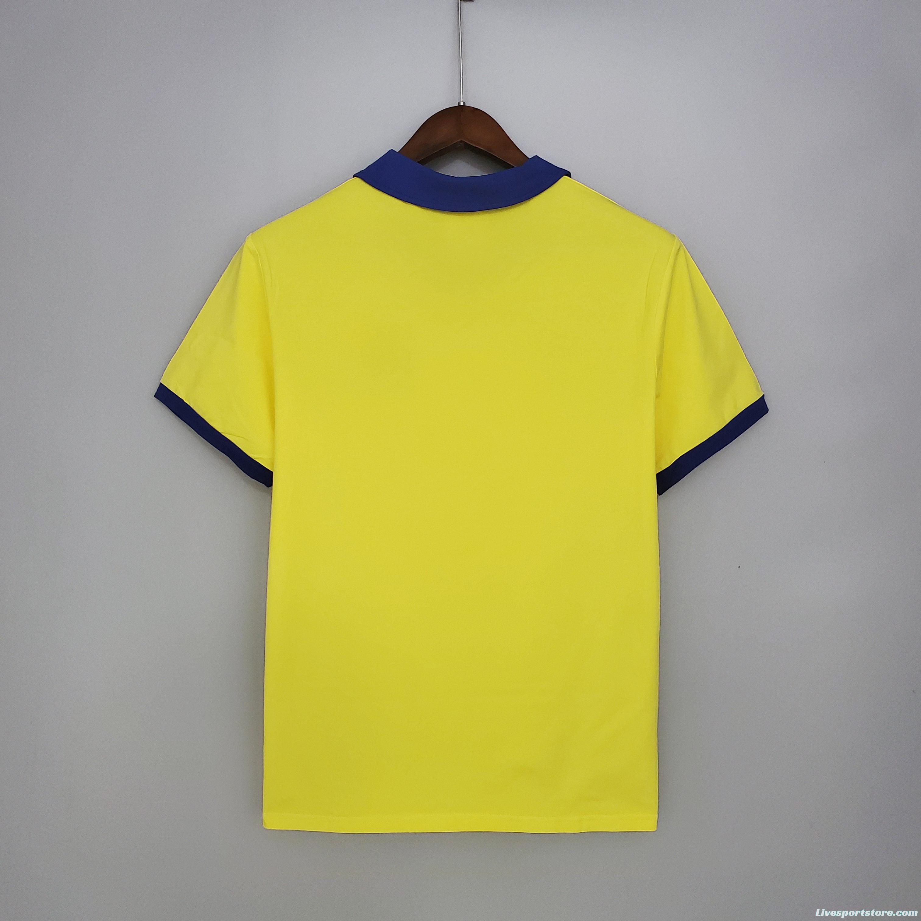 Retro Arsenal 71/79 away yellow Soccer Jersey