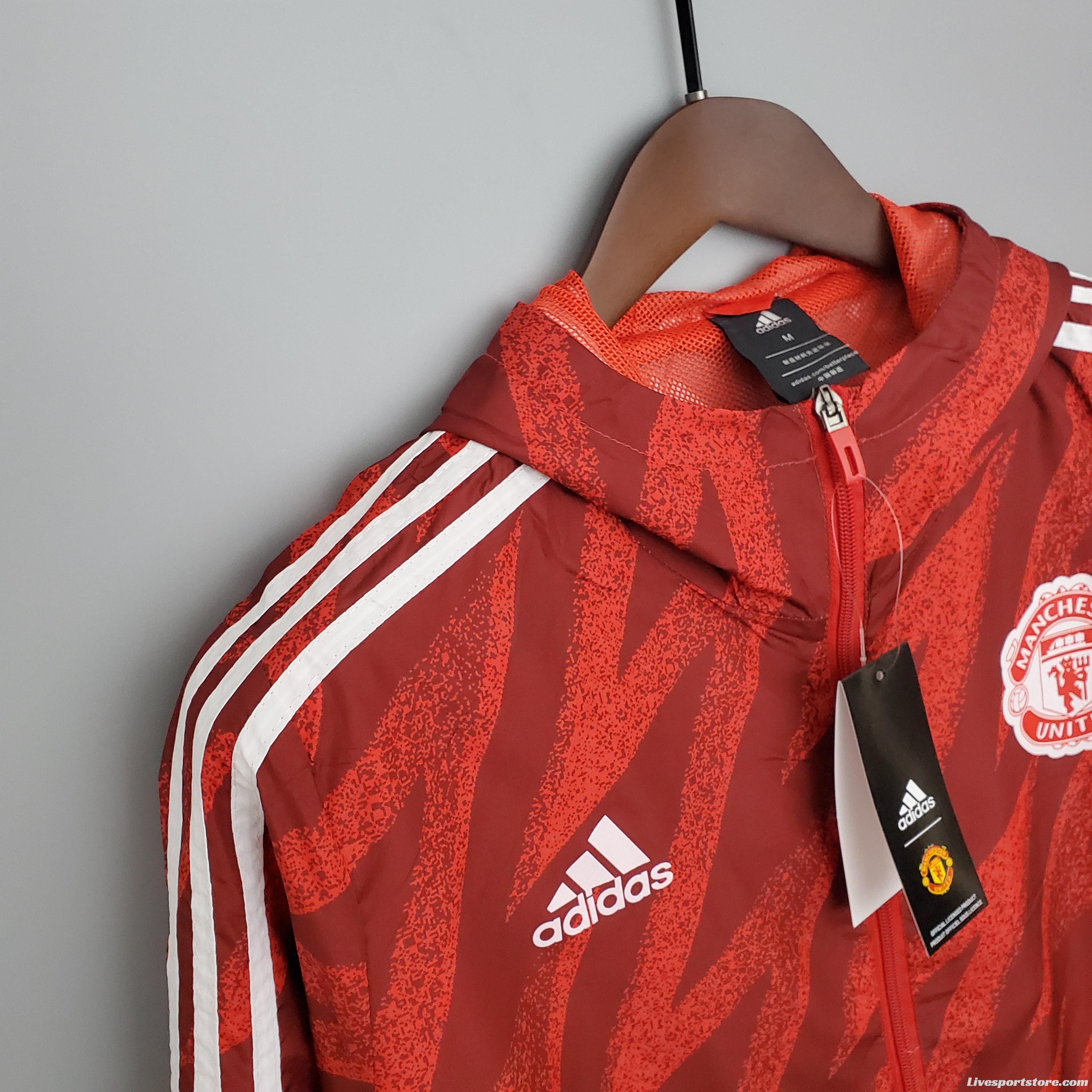 Windbreaker Manchester United red Soccer Jersey