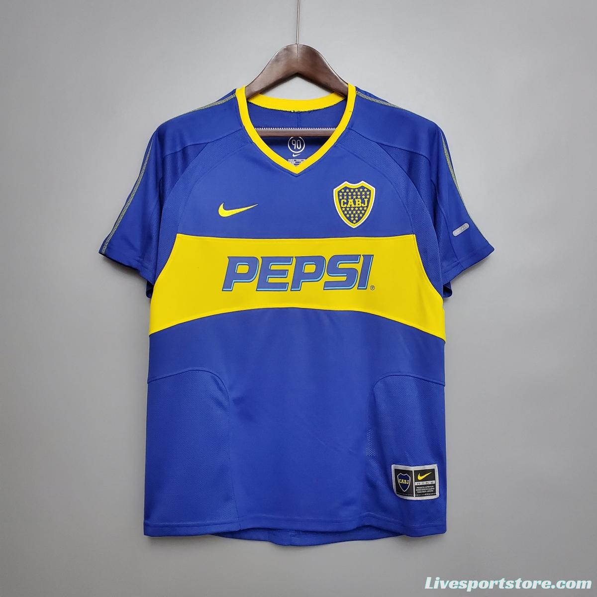 Retro Boca Juniors 03/04 home Soccer Jersey