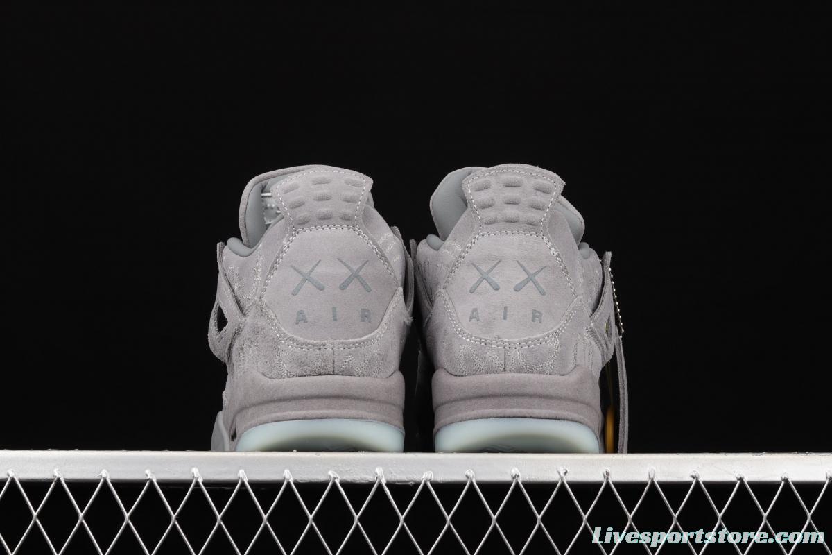 Kaws x Air Jordan 4 Black AJ4 luminous muntjac gray limited edition 930155-003