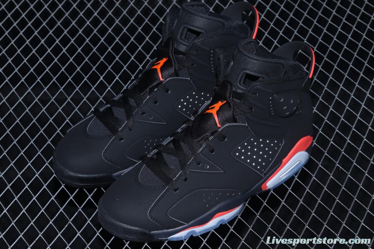 Air Jordan 6 Infrared Black Red Black Infrared 3M reflective Basketball Men's shoes 384664-060