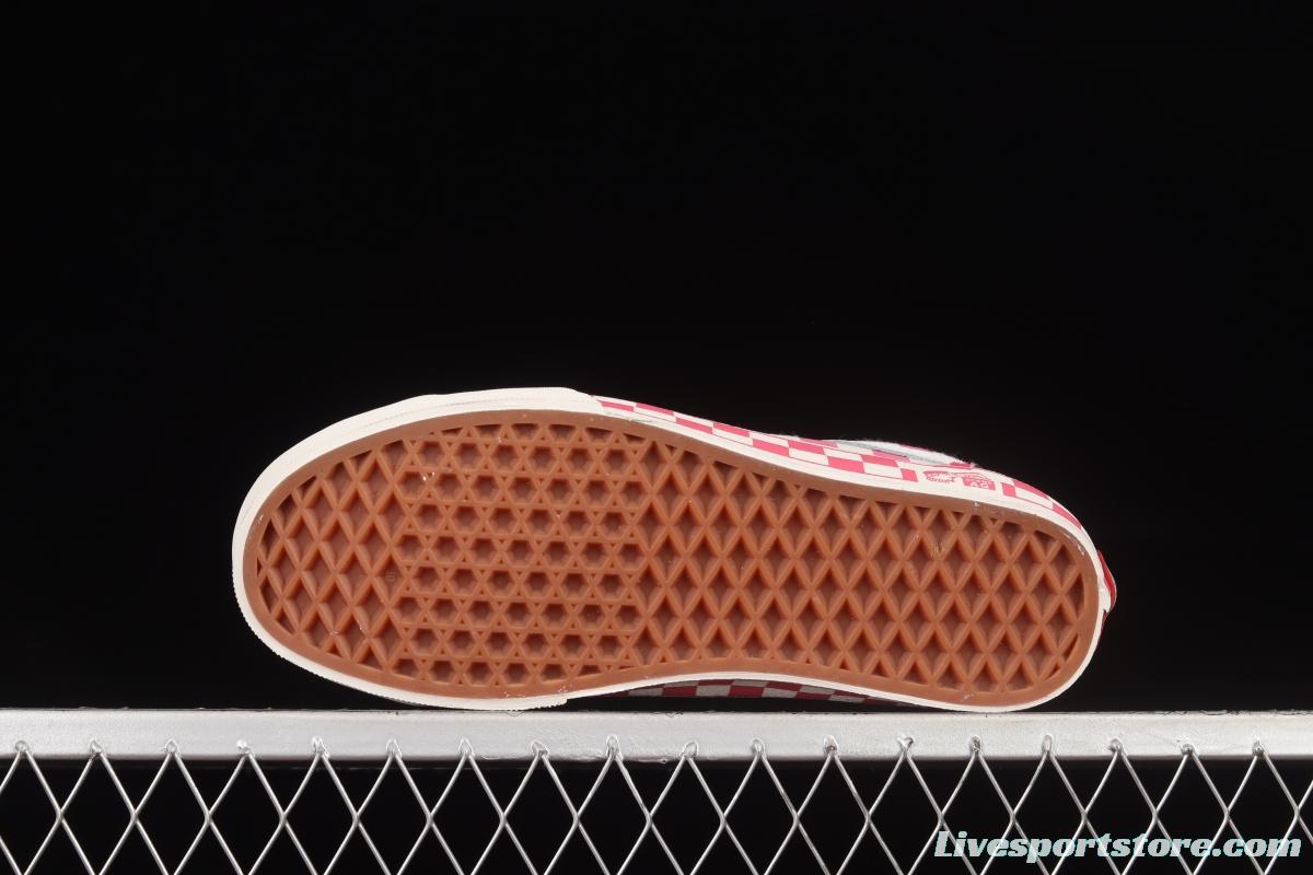 Vans Style 36 Anaheim Pink and White Checkerboard Low Help Casual Board Shoes VN0A38GF2U9