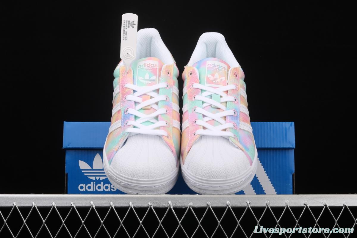 Adidas Superstar Originals Superstar FY1268 Rainbow 3D painted Shell head Classic Leisure Sports Board shoes