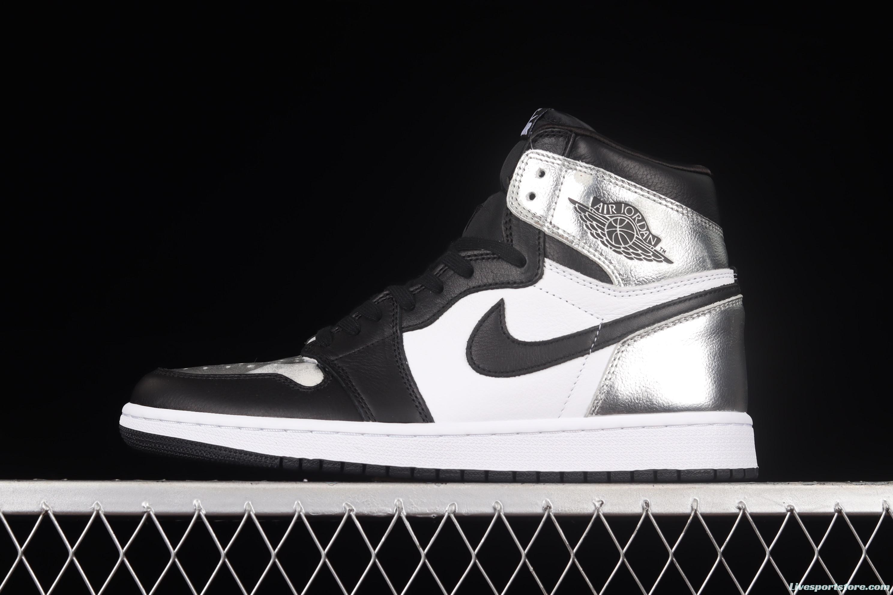 Air Jordan 1 High OG Wmns Silver Toe metal black silver silver toe CD0461-001