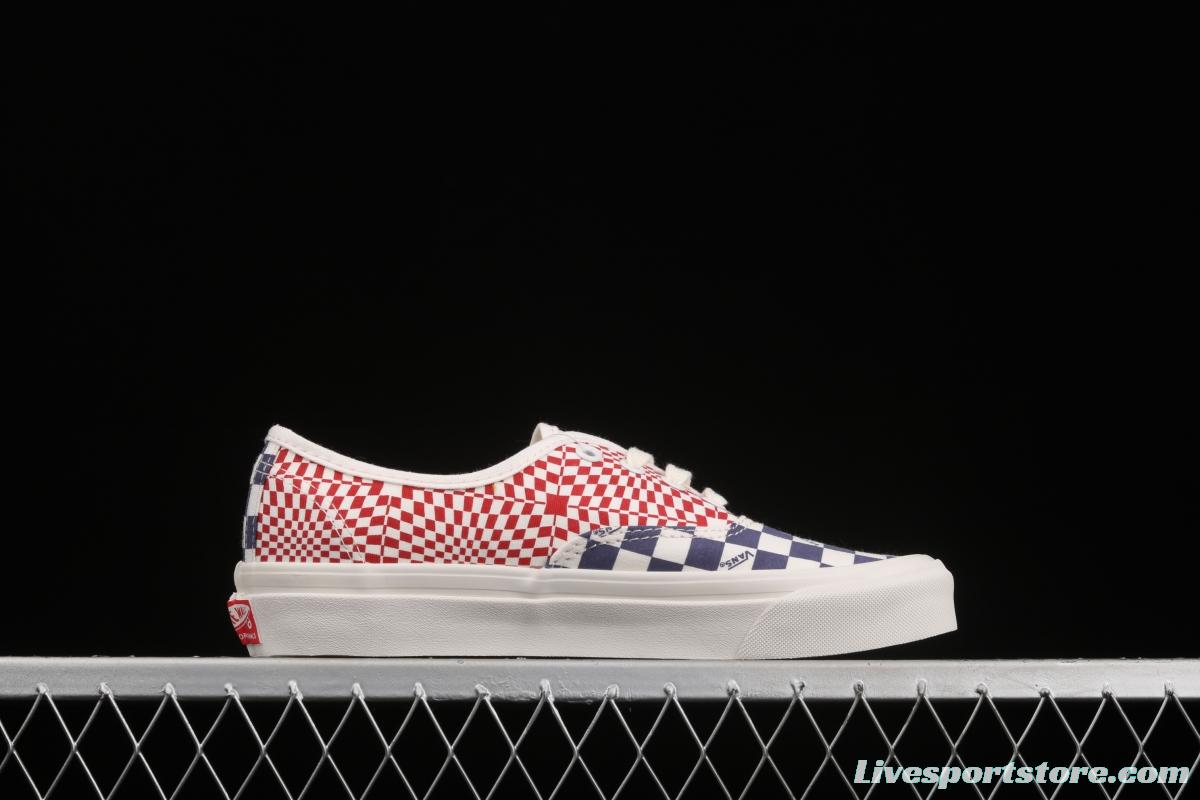 Vans Vault OG Authentic Lx high-end branch line impact color checkerboard retro low-side canvas skateboard shoes VN0A4BV91XR