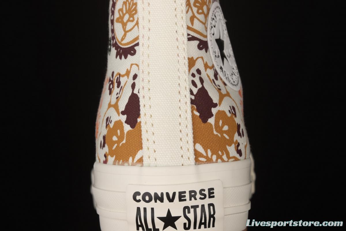 Converse All Star Converse cashew flower series high upper board shoes 572543C