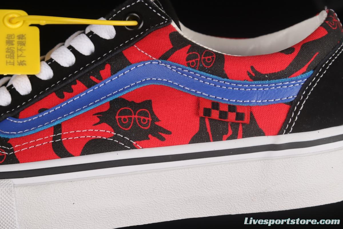 Vans Old Skool Pro Krooked Co-branded Graffiti Low-Top Casual Sneakers 0A5FCBAPC21