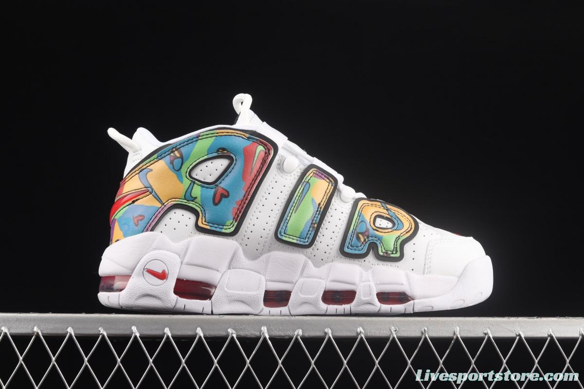 NIKE Air More Uptempo 96 QS Pippen Primary Series Classic High Street Leisure Sports Culture Basketball shoes DM8150-100