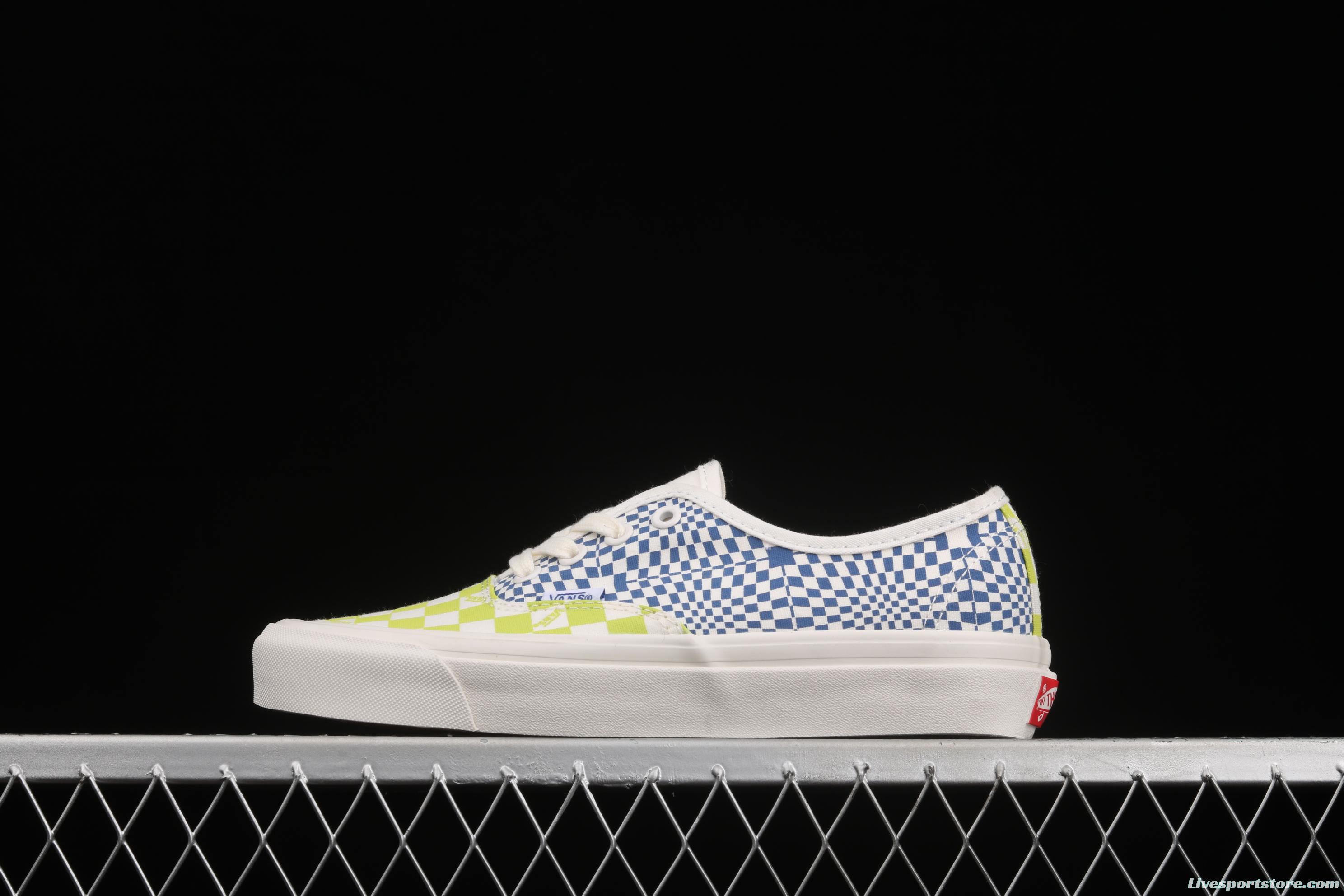 Vans Vault OG Authentic Lx high-end branch line impact color checkerboard retro low-side canvas skateboard shoes VN0A4BV91XQ1