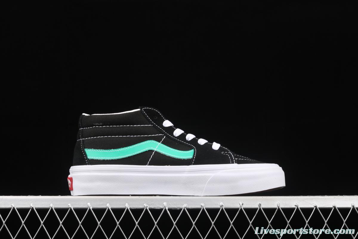 Vans Sk8 Mid Vansi Zhongbang series candy green leisure board shoes VN0A3WM34FV