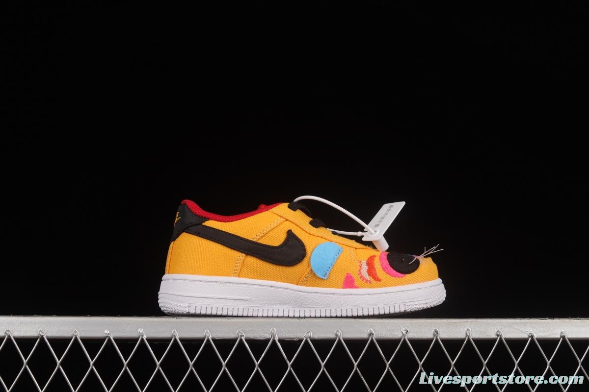 NIKE Air Force 1'07 TD New Year Tiger Canvas Size Kids DQ5072-701