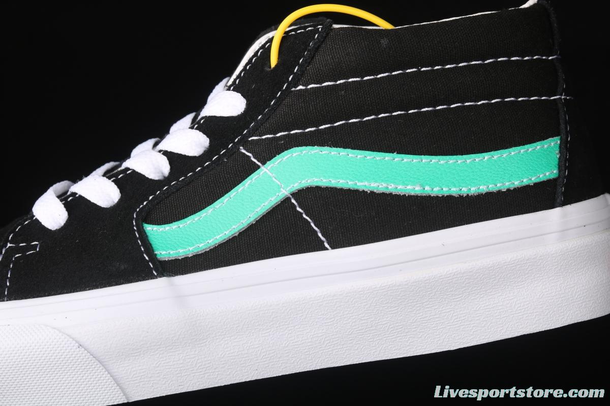 Vans Sk8 Mid Vansi Zhongbang series candy green leisure board shoes VN0A3WM34FV