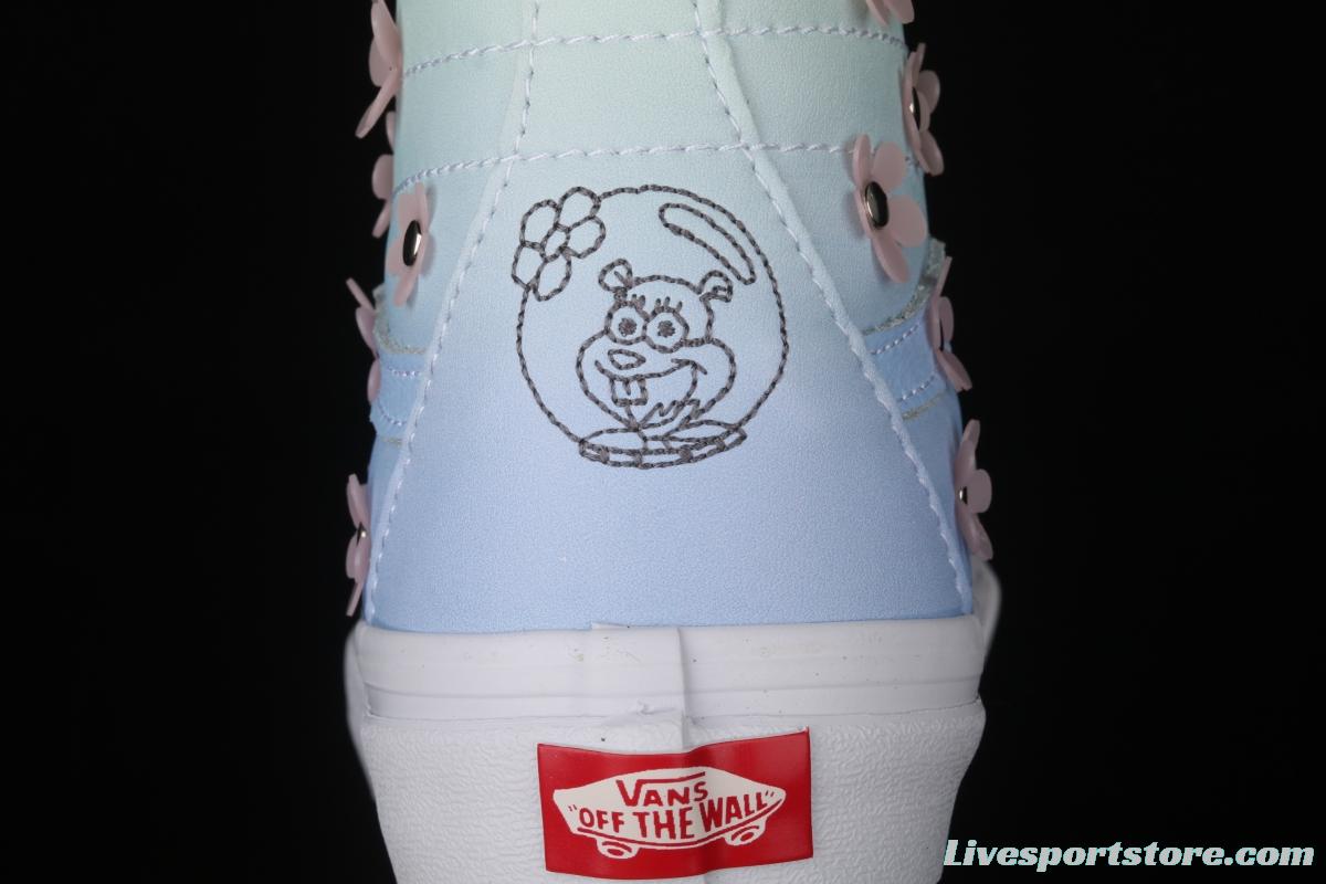 SpongeBob x Vans Sk8-Hi joint series limited high-top casual board shoes VN0A38GF9ZM