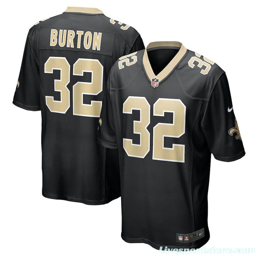 Men's Michael Burton Black Player Limited Team Jersey