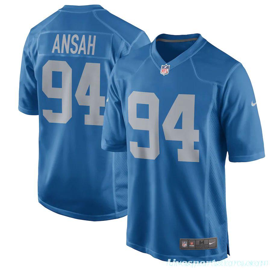 Men's Ziggy Ansah Blue Throwback Player Limited Team Jersey