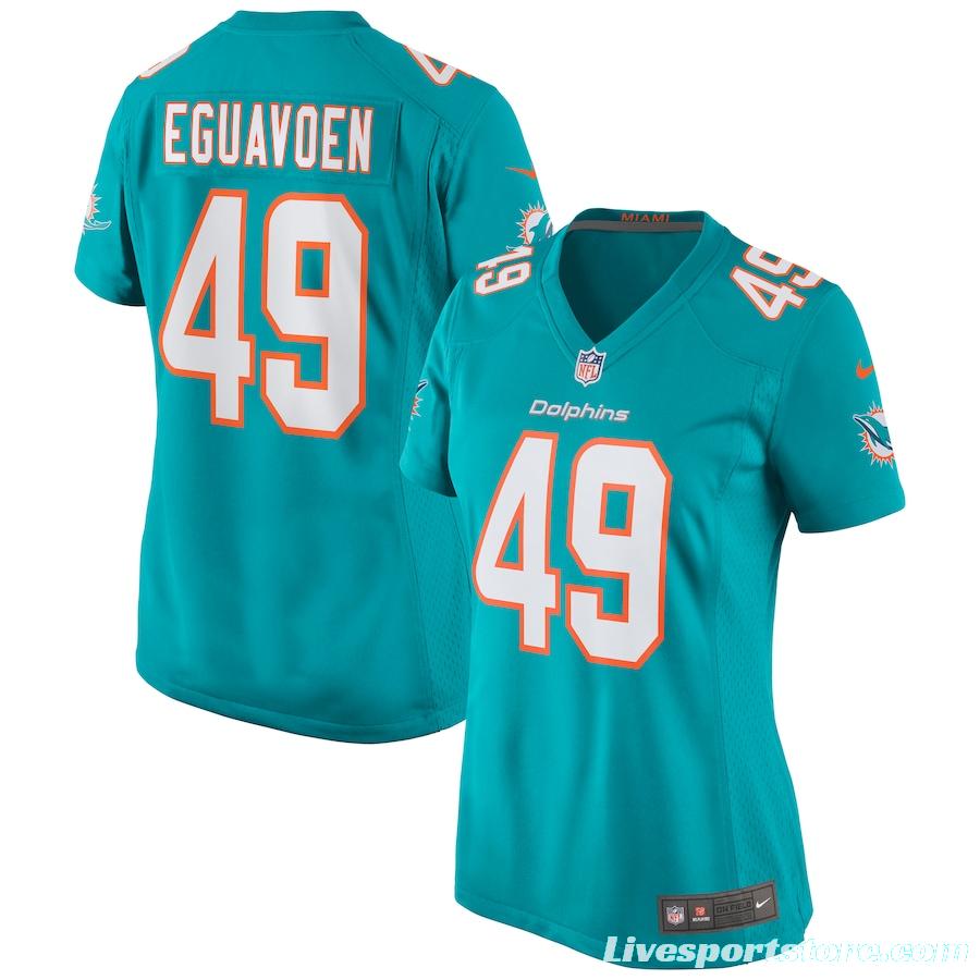 Women's Sam Eguavoen Aqua Player Limited Team Jersey