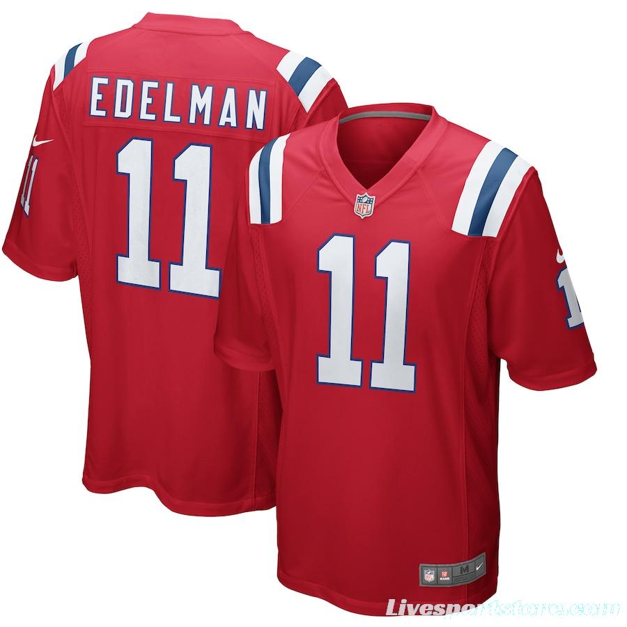 Men's Julian Edelman Red Alternate Player Limited Team Jersey