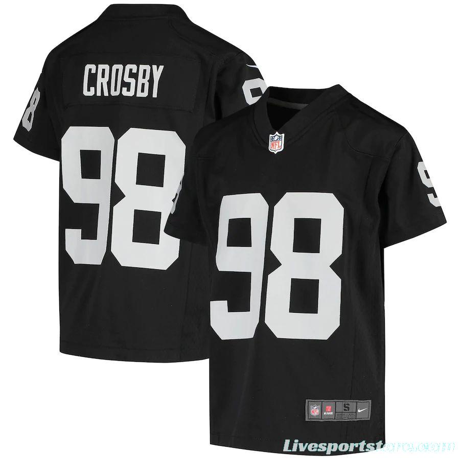 Youth Maxx Crosby Black 2020 Player Limited Team Jersey