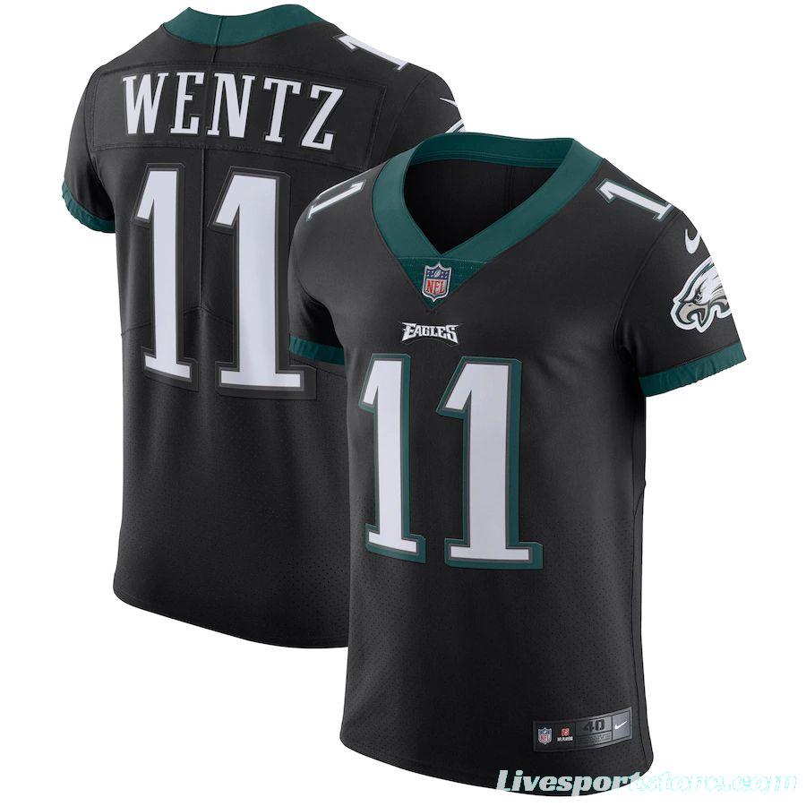 Men's Carson Wentz Black Vapor Untouchable Player Elite Team Jersey