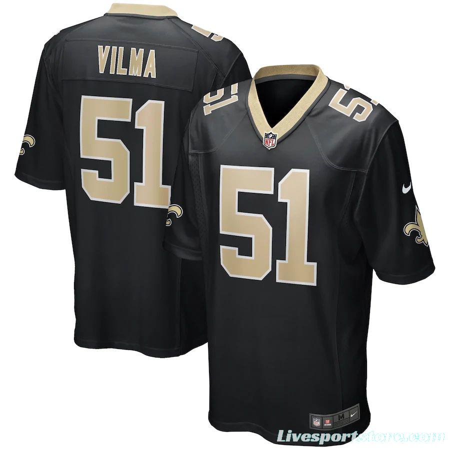 Men's Jonathan Vilma Black Retired Player Limited Team Jersey