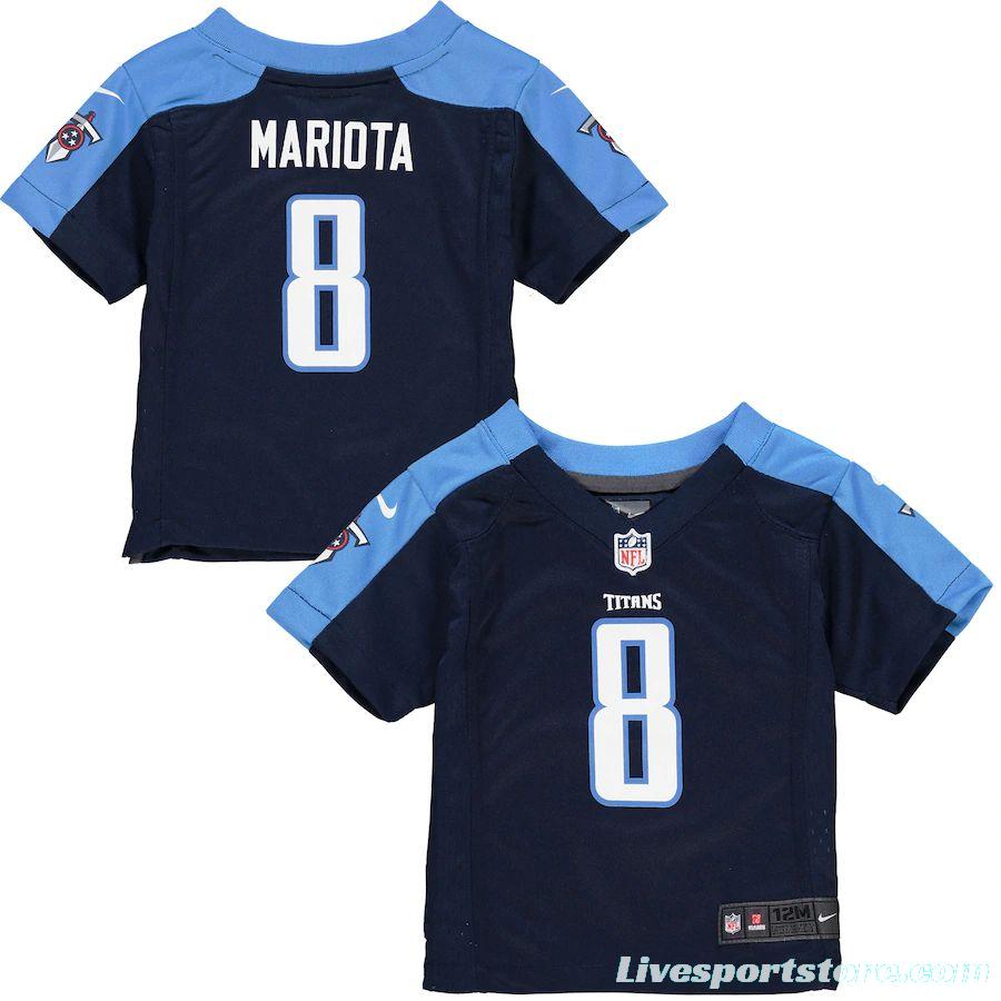 Toddler Marcus Mariota 8 Navy Player Limited Team Jersey