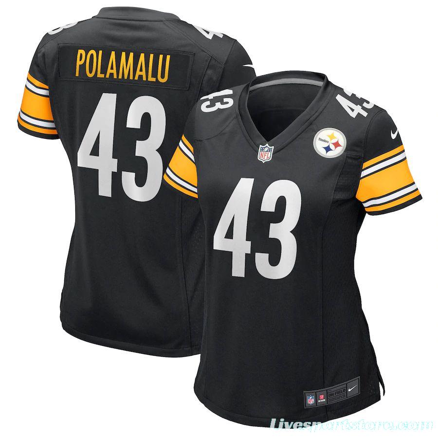 Women's Troy Polamalu Black Retired Player Limited Team Jersey