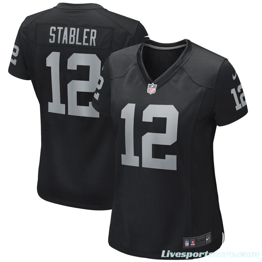 Women's Ken Stabler Black Retired Player Limited Team Jersey