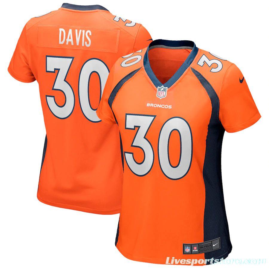 Women's Terrell Davis Orange Retired Player Limited Team Jersey