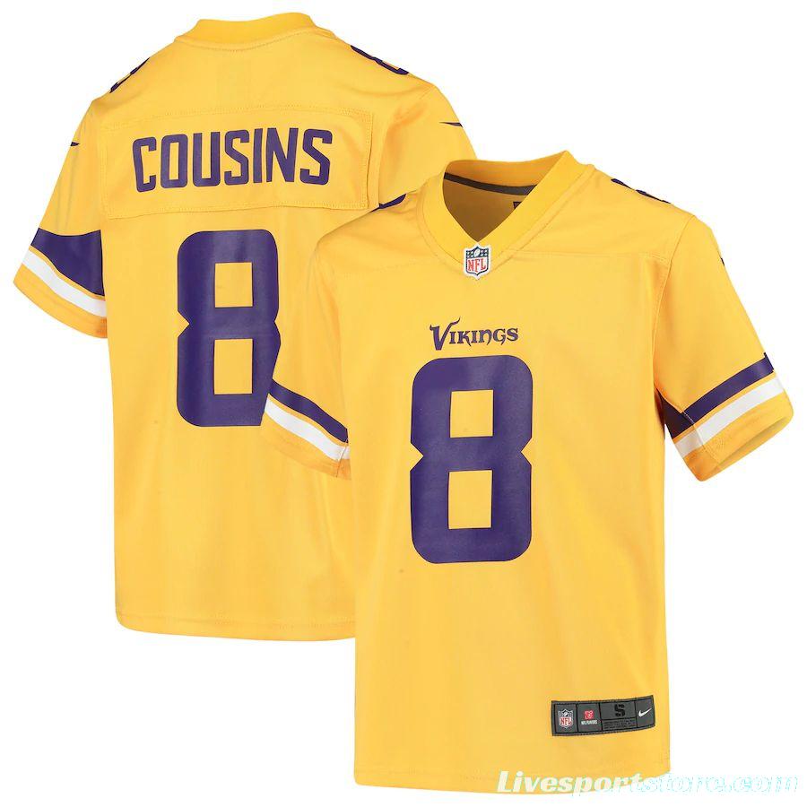 Youth Kirk Cousins Gold Inverted Player Limited Team Jersey