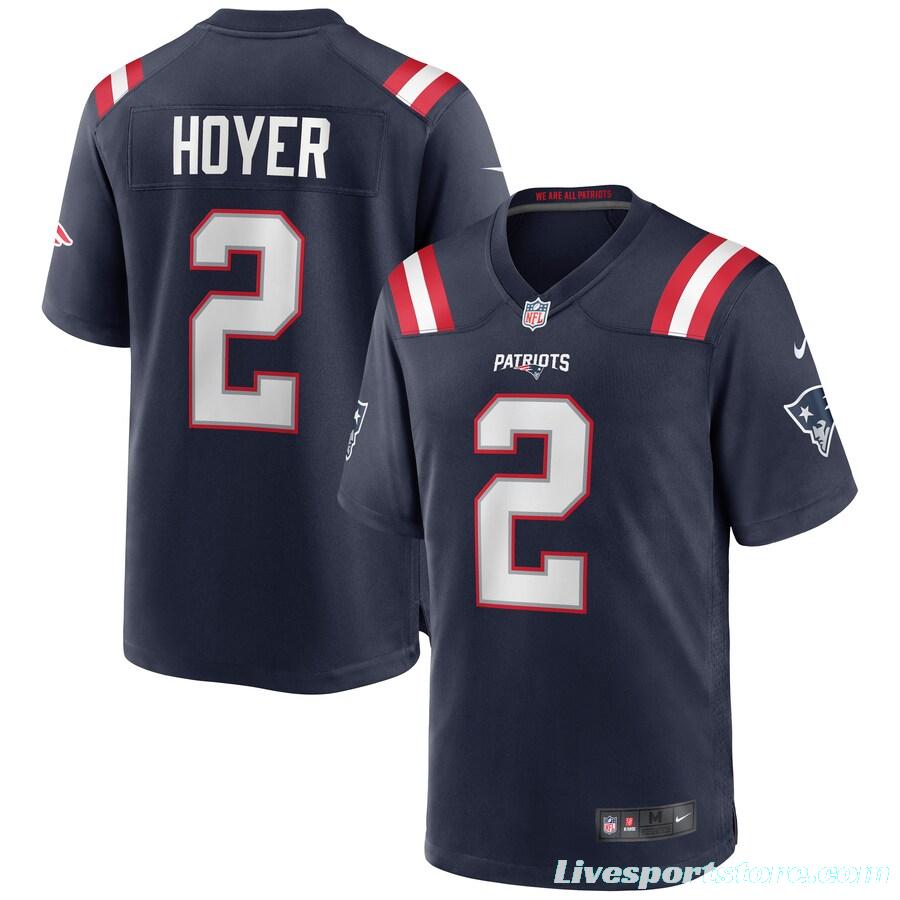 Men's Brian Hoyer Navy Player Limited Team Jersey