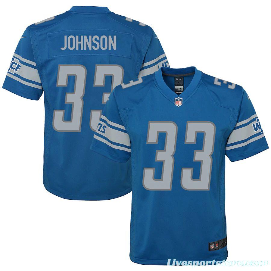 Youth Kerryon Johnson Player Limited Team Jersey - Blue