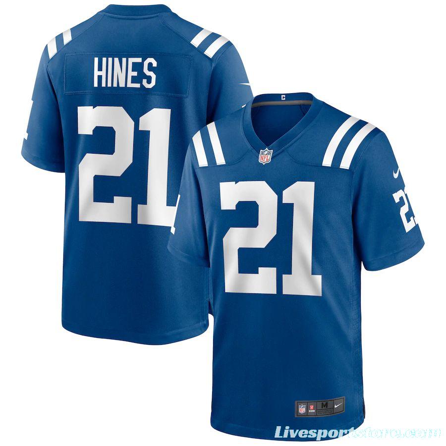 Men's Nyheim Hines Royal Player Limited Team Jersey