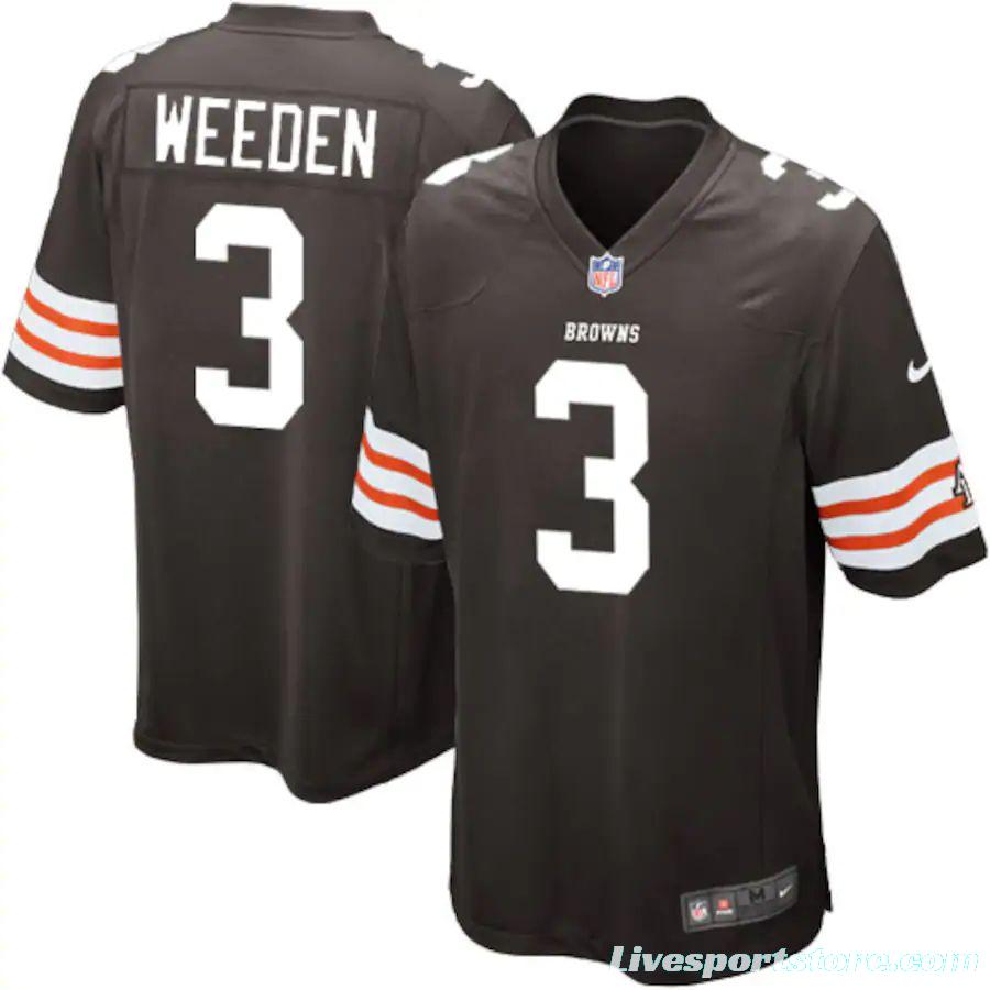 Youth Brandon Weeden Historic Logo Player Limited Team Jersey - Brown