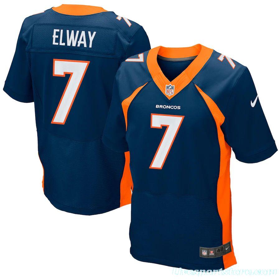 Men's John Elway Retired Player Elite Team Jersey - Navy Blue