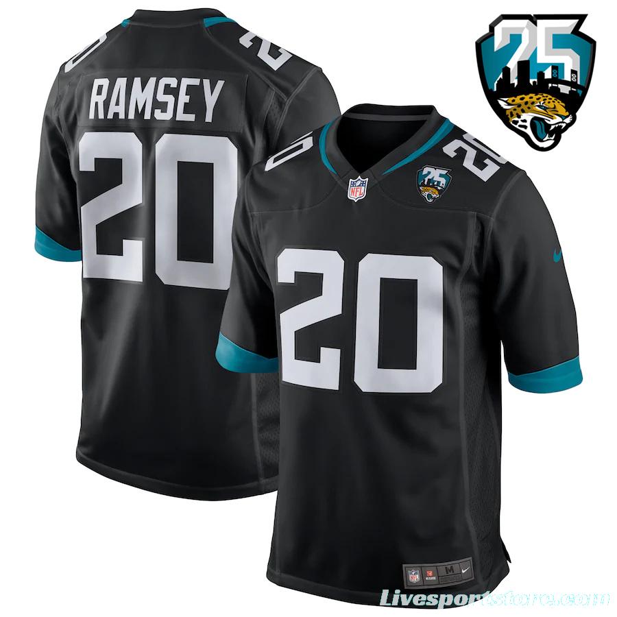 Men's Jalen Ramsey Black 25th Season Player Limited Team Jersey