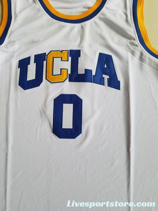 Russell Westbrook 0 UCLA College White Basketball Jersey