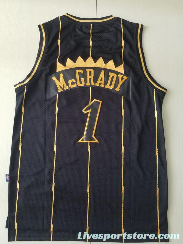 Tracy McGrady 1 1998-99 Throwback Classics Black Golden Edition Jersey