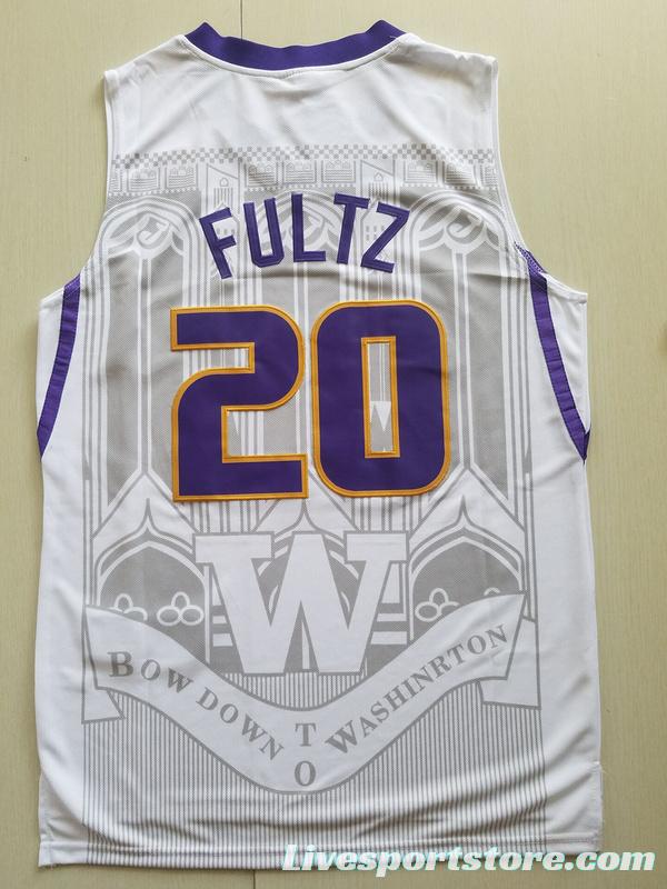 Markelle Fultz 20 Washington College White Basketball Jersey