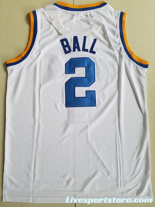 Lonzo Ball 2 UCLA College White Basketball Jersey