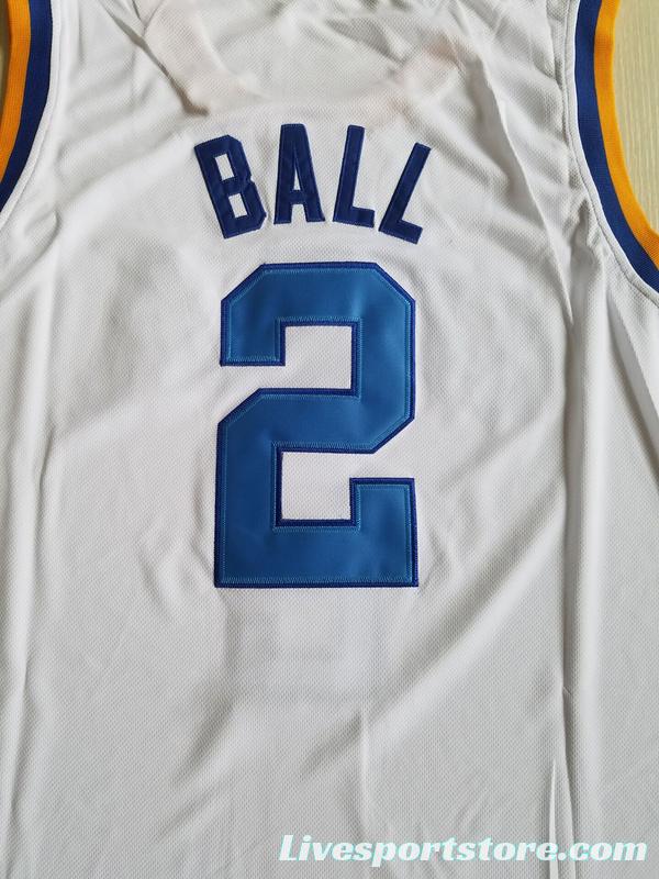 Lonzo Ball 2 UCLA College White Basketball Jersey