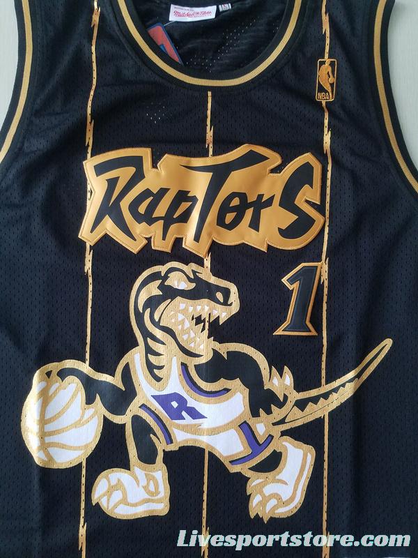 Tracy McGrady 1 1998-99 Throwback Classics Black Golden Edition Jersey